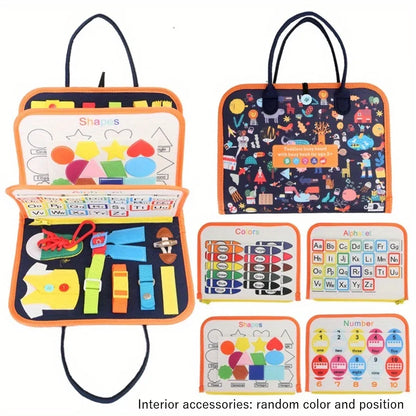 Montessori Busy Board Educational Activity Developing Sensory Board Fine Basic Dress Motor Skills Travel Toy Gift for Boys Girls